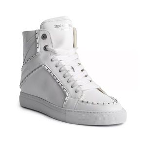 Zadig & Voltaire High Flash Studded Trim High Top Sneakers